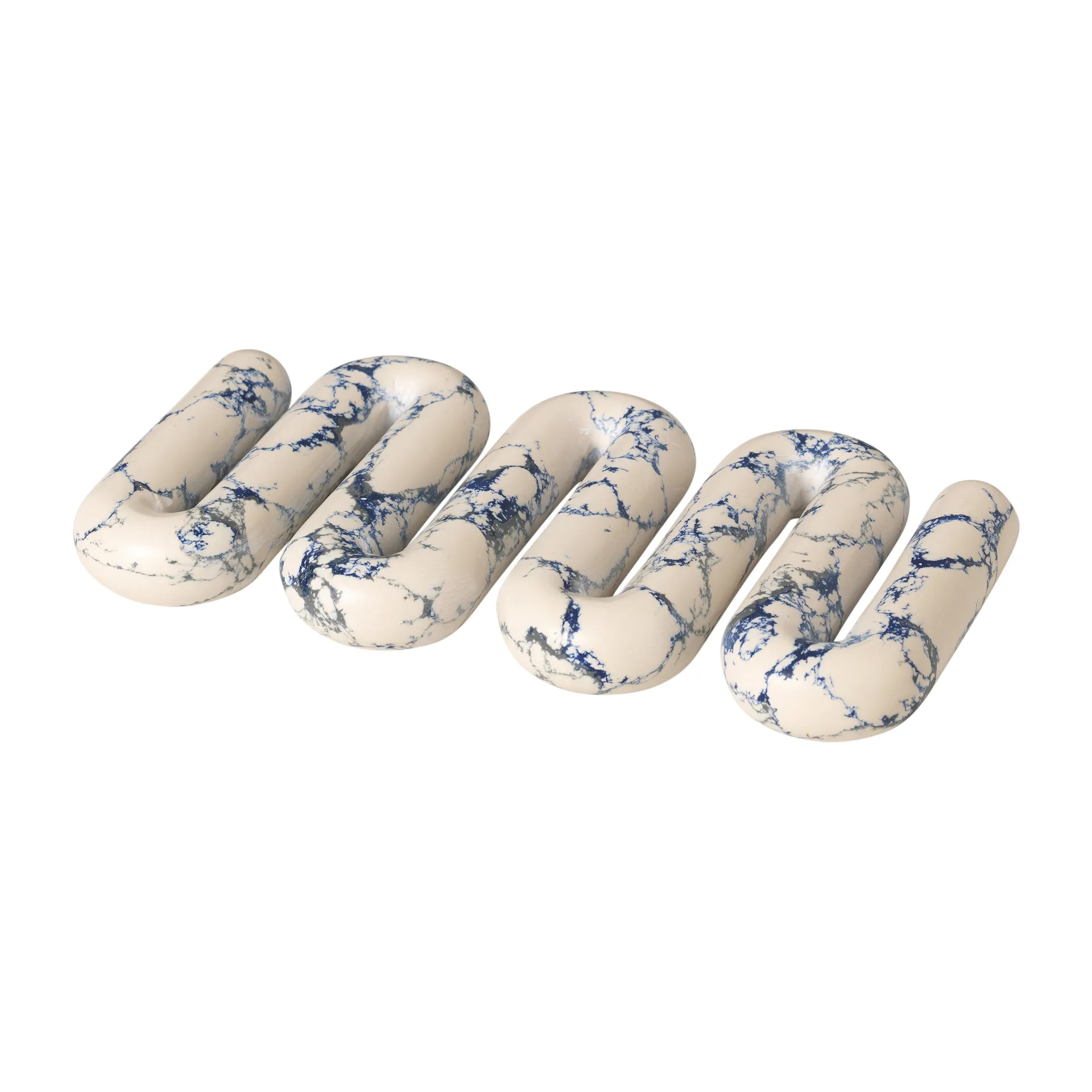 Orla padanalunen 14 x 25 cm, White-spectrum blue Broste Copenhagen