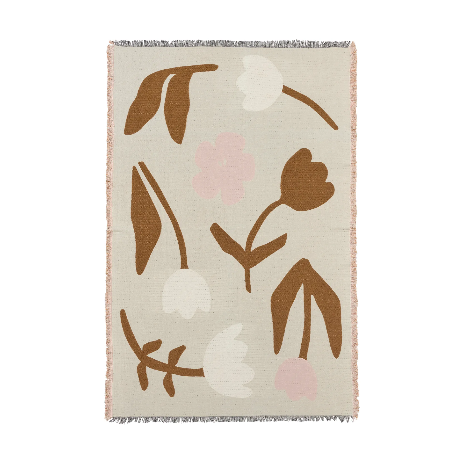 Rosita torkkupeitto 130x180 cm, Golden brown-mauve pink Broste Copenhagen