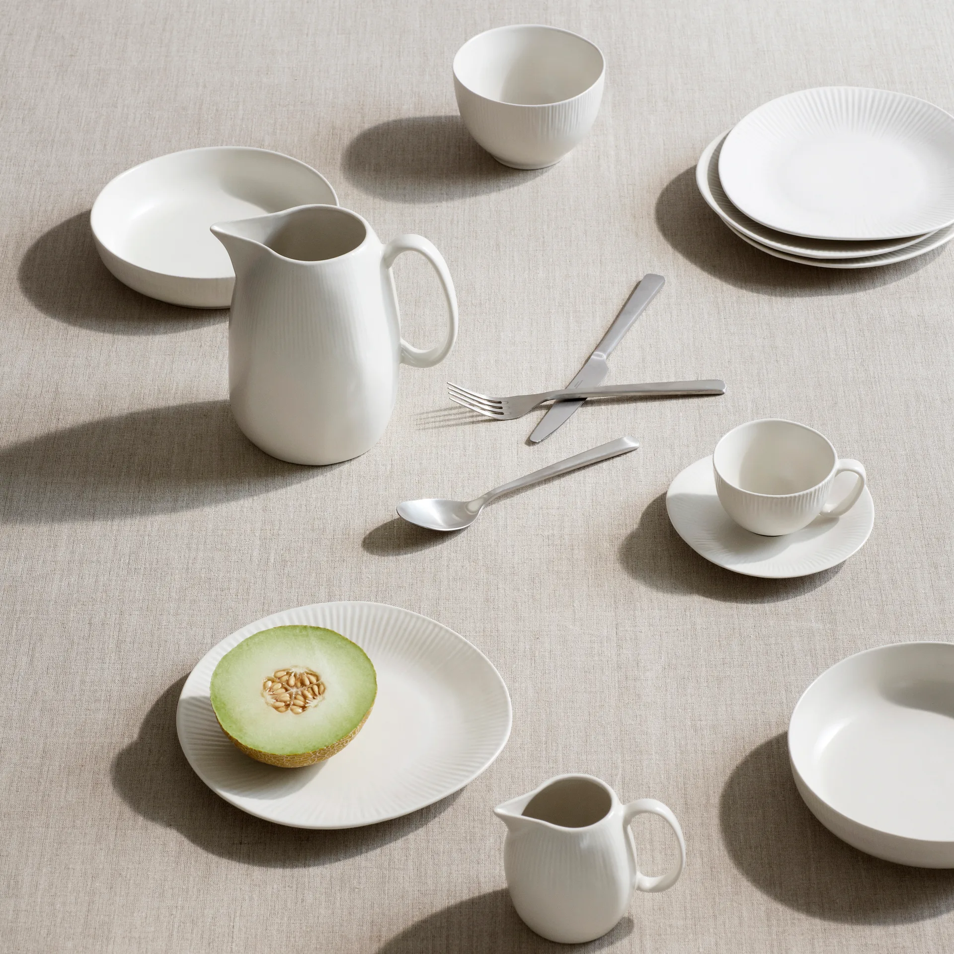 Sandvig korkea kulho soft white, Ø 7 cm Broste Copenhagen