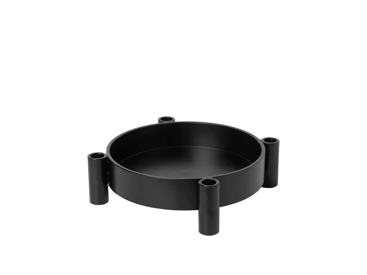 Silkki kynttilänjalka Ø32 cm, Alumiini musta Broste Copenhagen