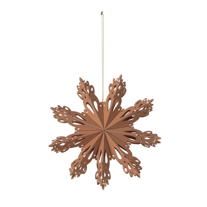 Snowflake joulukoriste Indian tan - Ø15 cm - Broste Copenhagen