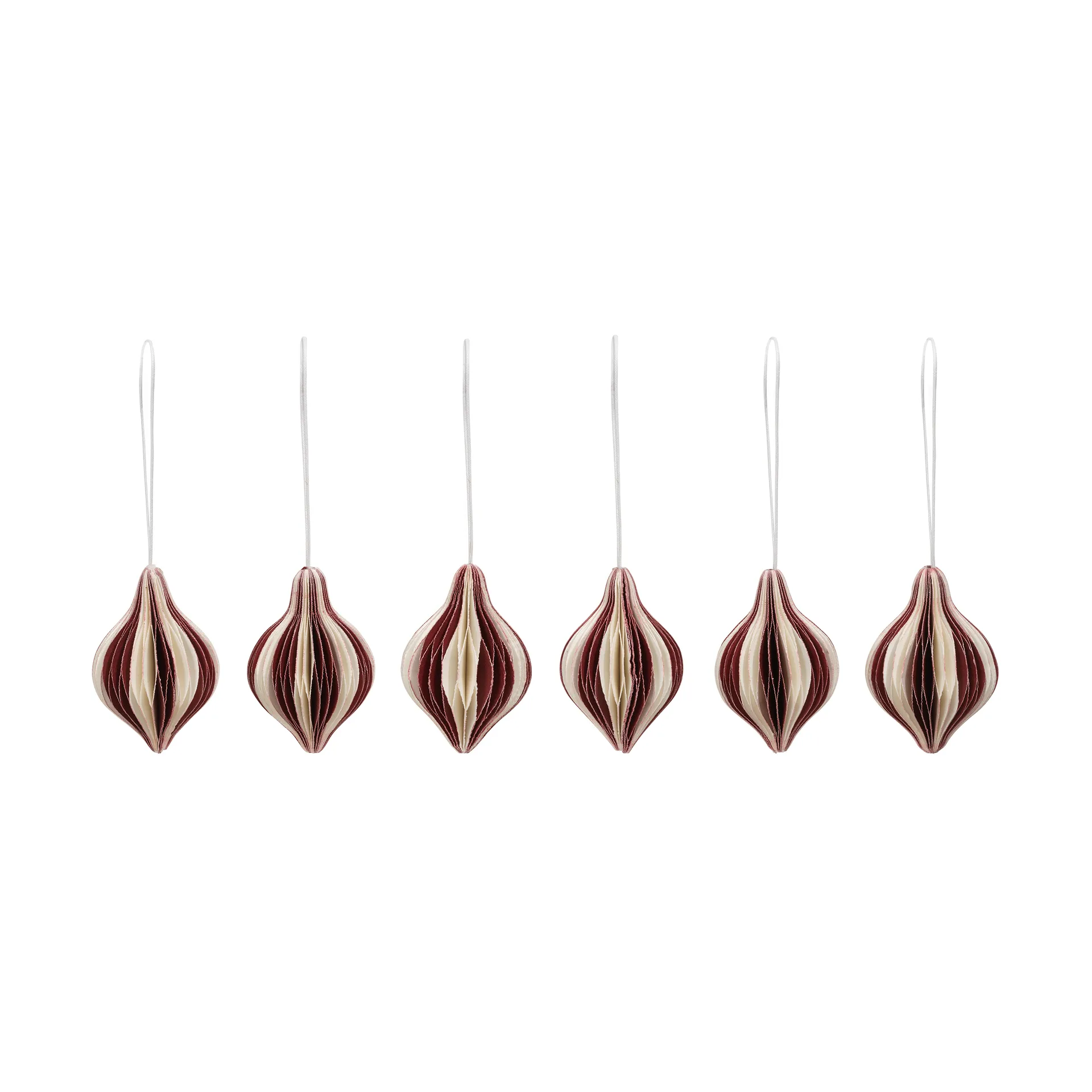 Broste Copenhagen Spira joulukoriste Burgundy-Off White