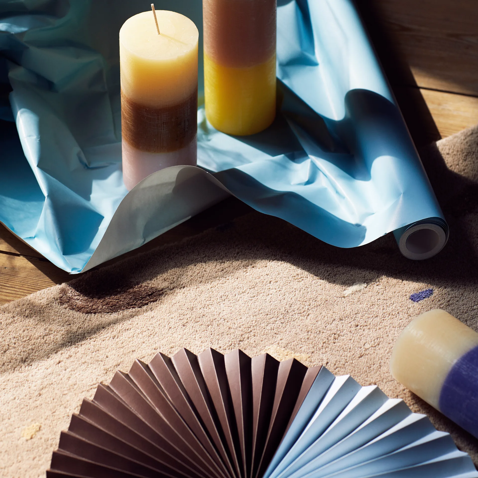 Terrazzo villamatto 140x200 cm, Carafe brown-blue spot Broste Copenhagen