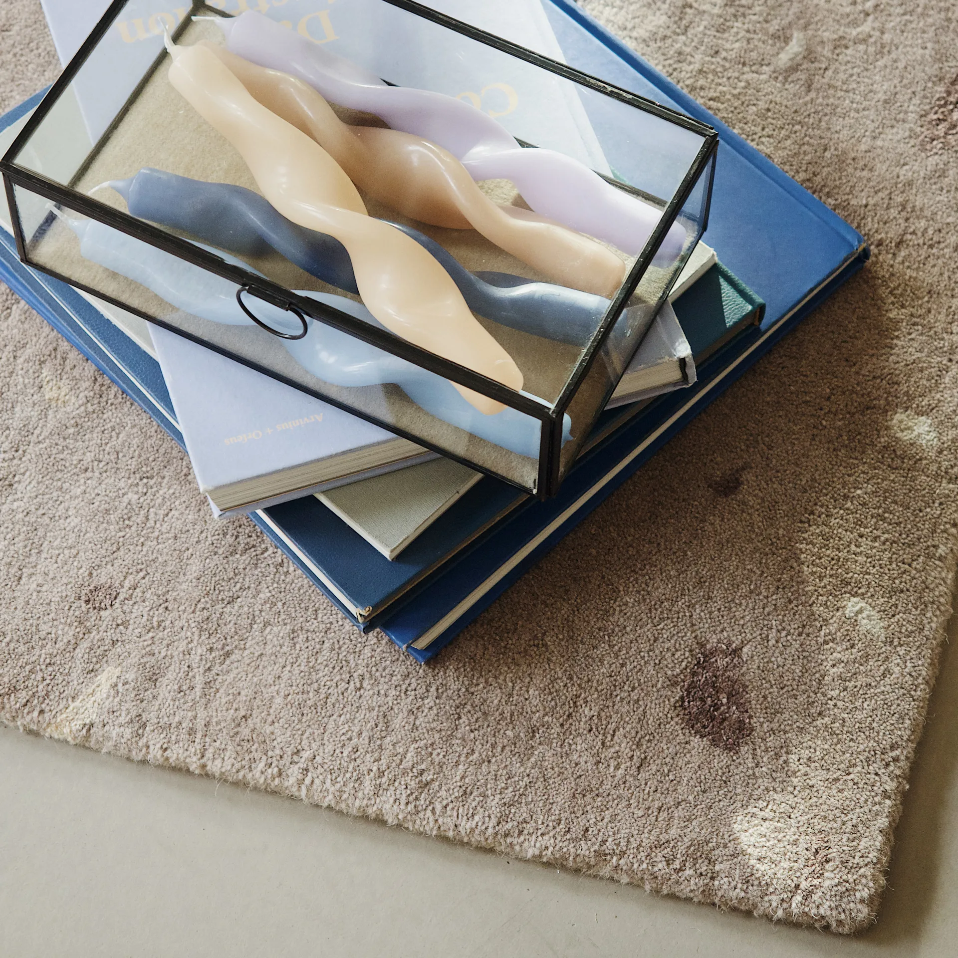 Terrazzo villamatto 140x200 cm, Carafe brown-blue spot Broste Copenhagen