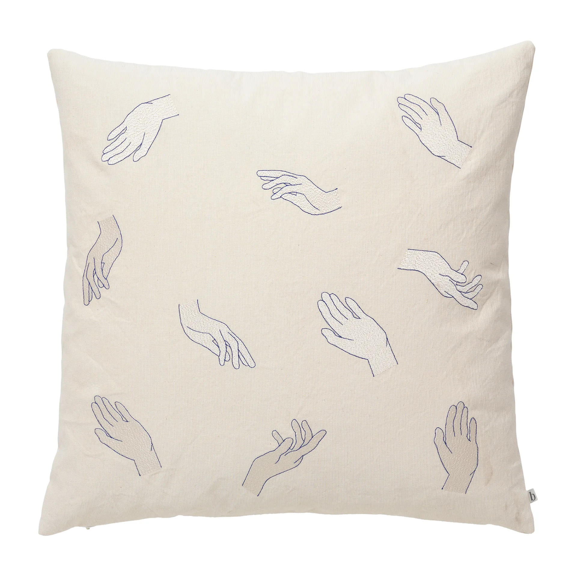 Touch tyynynpäällinen 50 x 50 cm, Intense blue-off white Broste Copenhagen