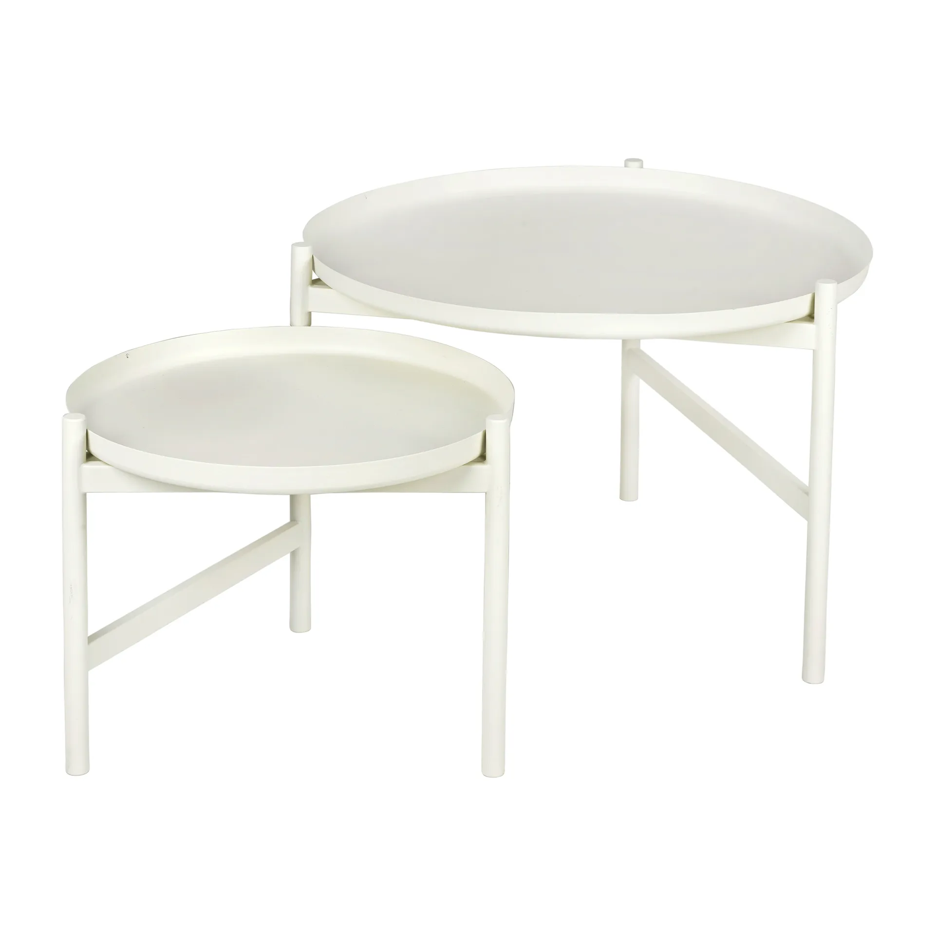 Turner table -sivupöytä Ø 70 cm, White Broste Copenhagen