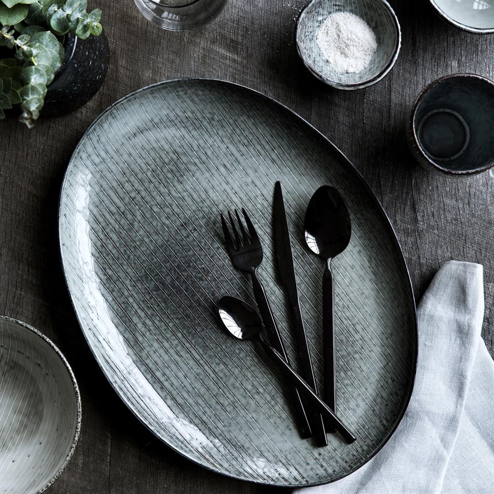 Tvis aterimet 16 osaa, musta Broste Copenhagen