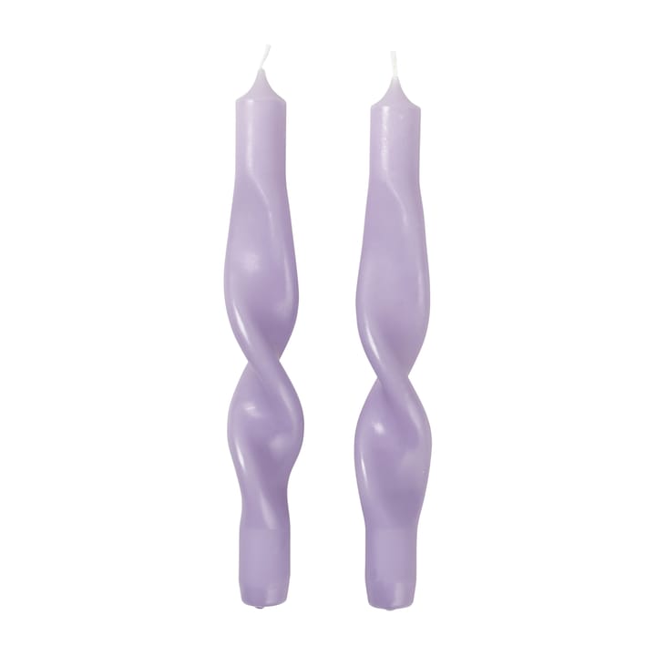 Twist twisted candles kierretty kynttilä 23 cm 2-pakkaus - Orchid light purple - Broste Copenhagen