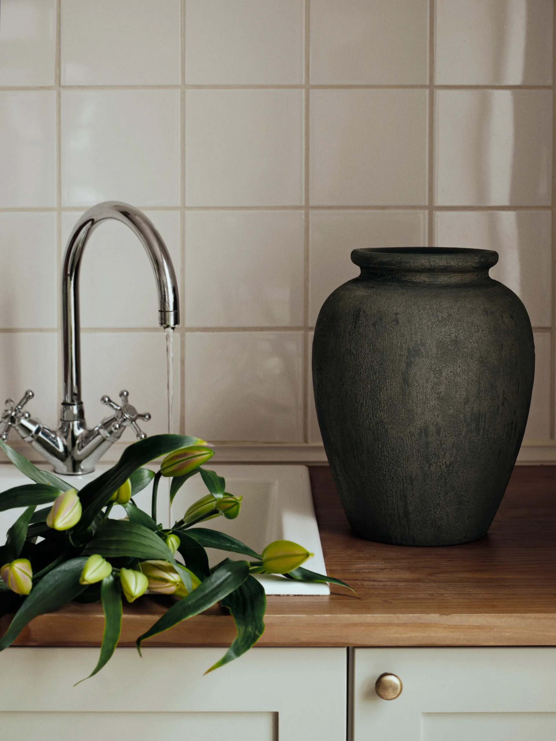 Uma maljakko, Rustiikkinen tummanruskea, 30 cm Broste Copenhagen