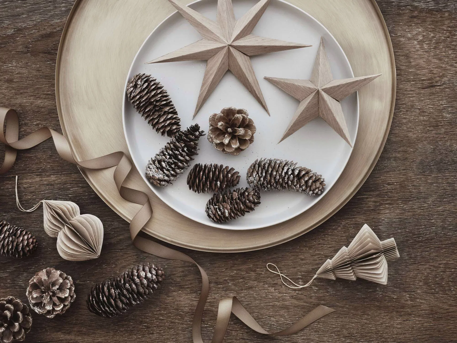 Venice puutähti Ø20 cm, Natural Broste Copenhagen