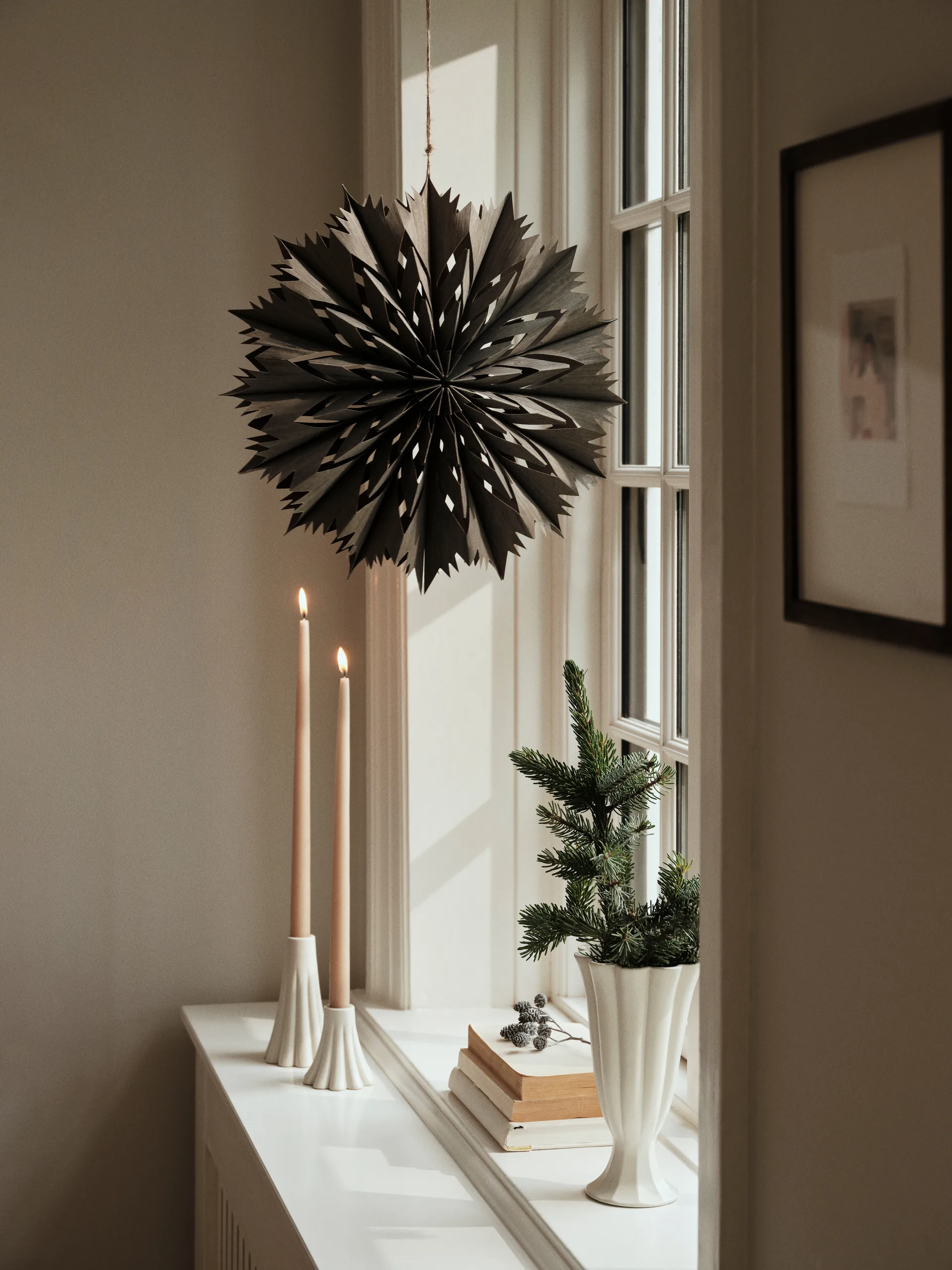 Venja koriste tähti M Ø40 cm, Fungi Grey Broste Copenhagen