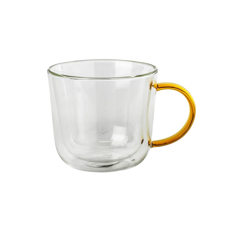 Wall tuplaseinäinen muki kahvalla amber - 25 cl - Broste Copenhagen