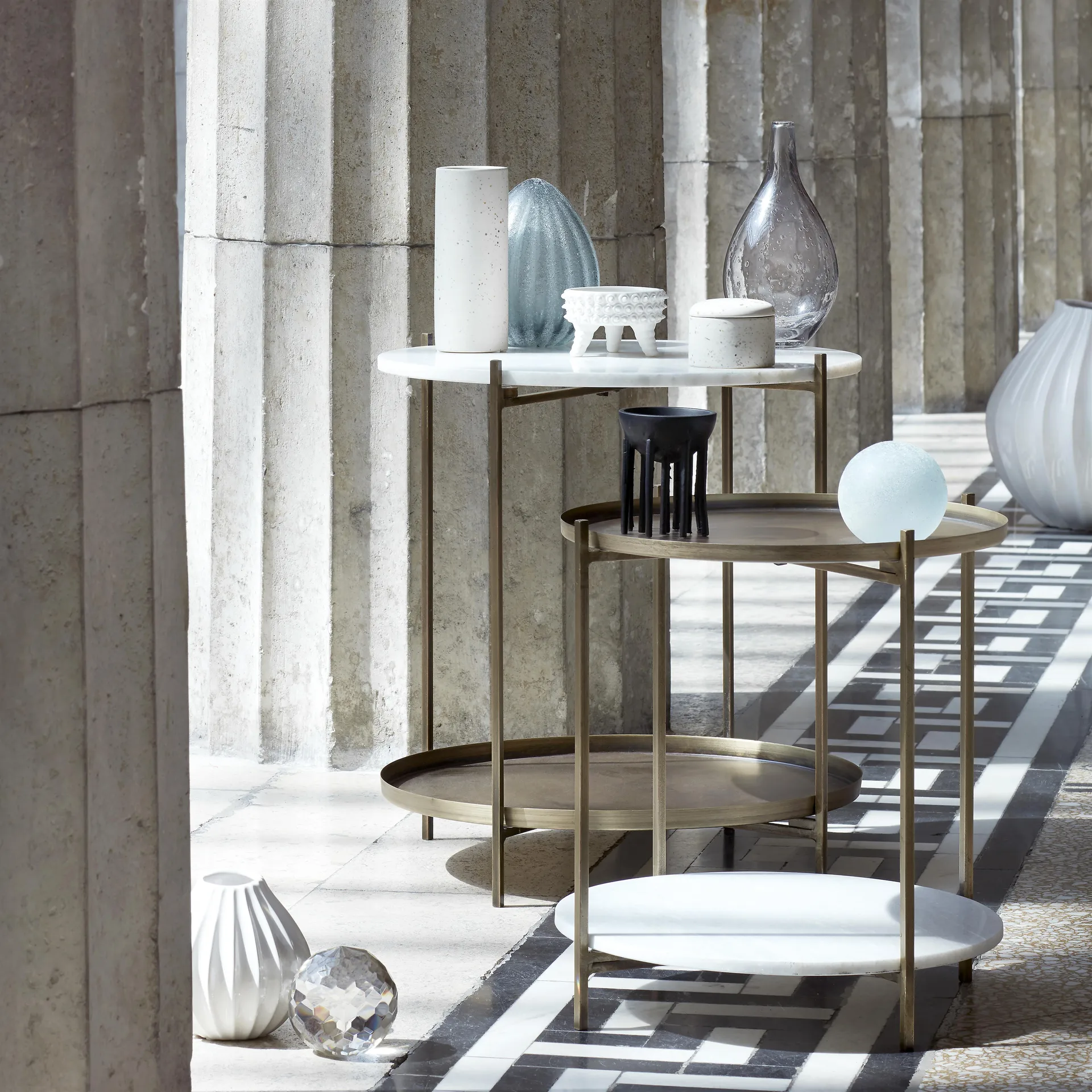 Wide maljakko, ivory, 15 cm Broste Copenhagen