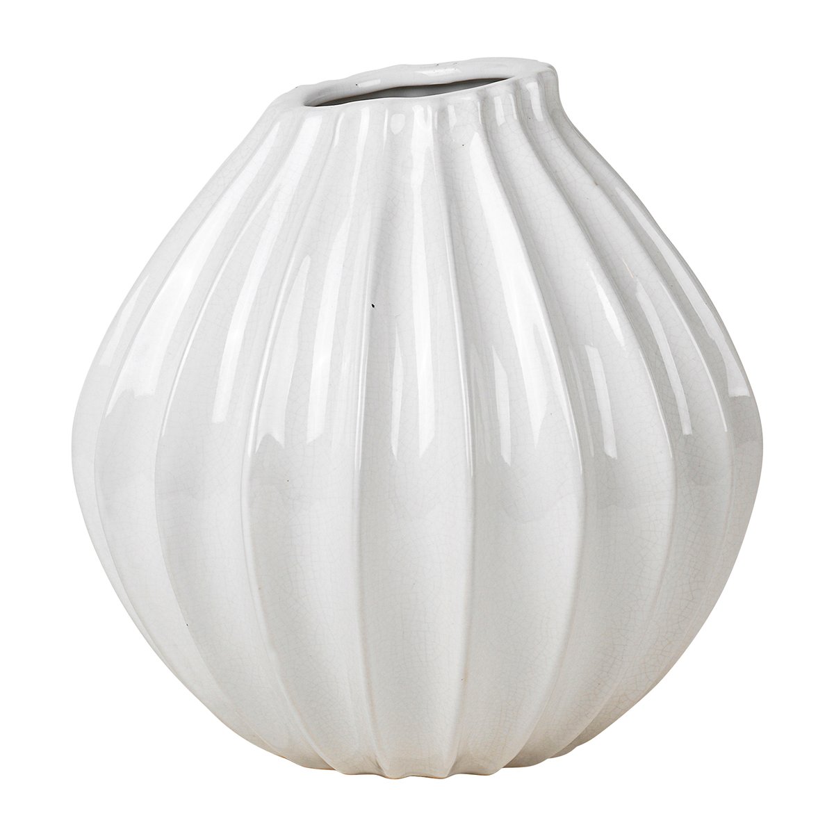 Broste Copenhagen Wide maljakko, ivory 25 cm | Skandinaavinen Sisustus | Maljakot | Valkoinen