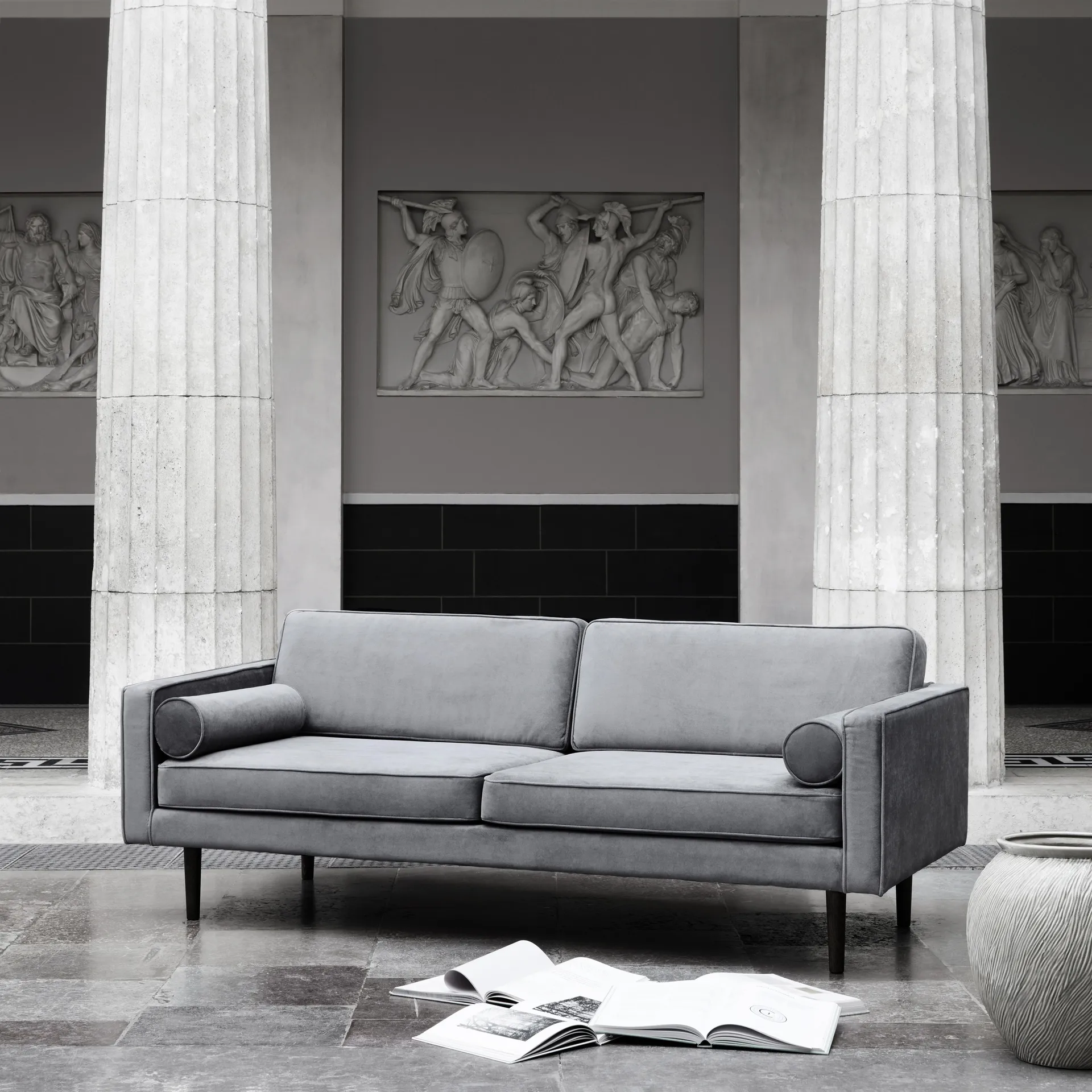 Wind 3-sits sohva, drizzle (harmaa) Broste Copenhagen