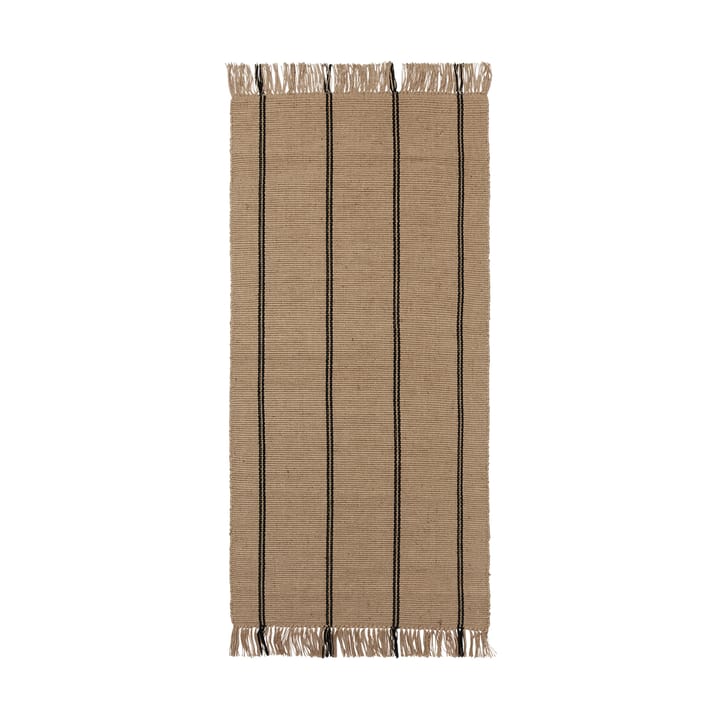 Yuki käytävämatto, Black-natural, 70x140 cm Broste Copenhagen