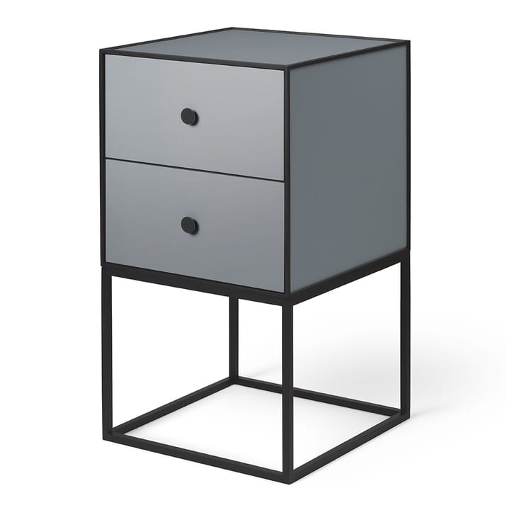 Frame 35 sivupöytä kahdella laatikolla - Tummanharmaa - By Lassen