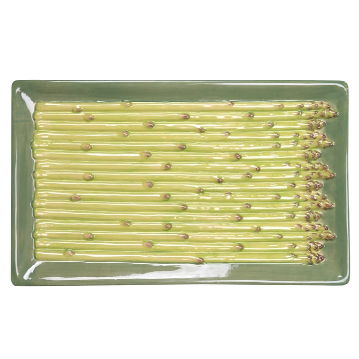 Asparagus lautanen 28 x 17 cm - Vihreä - By On