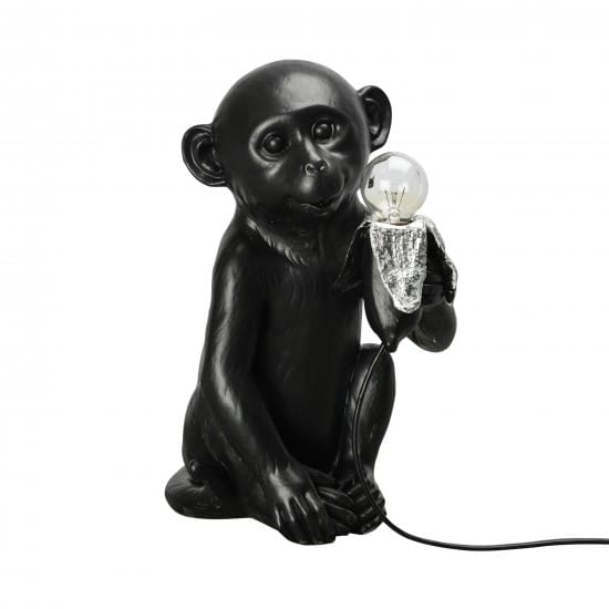 Banana Monkey pöytälamppu - Musta - By On