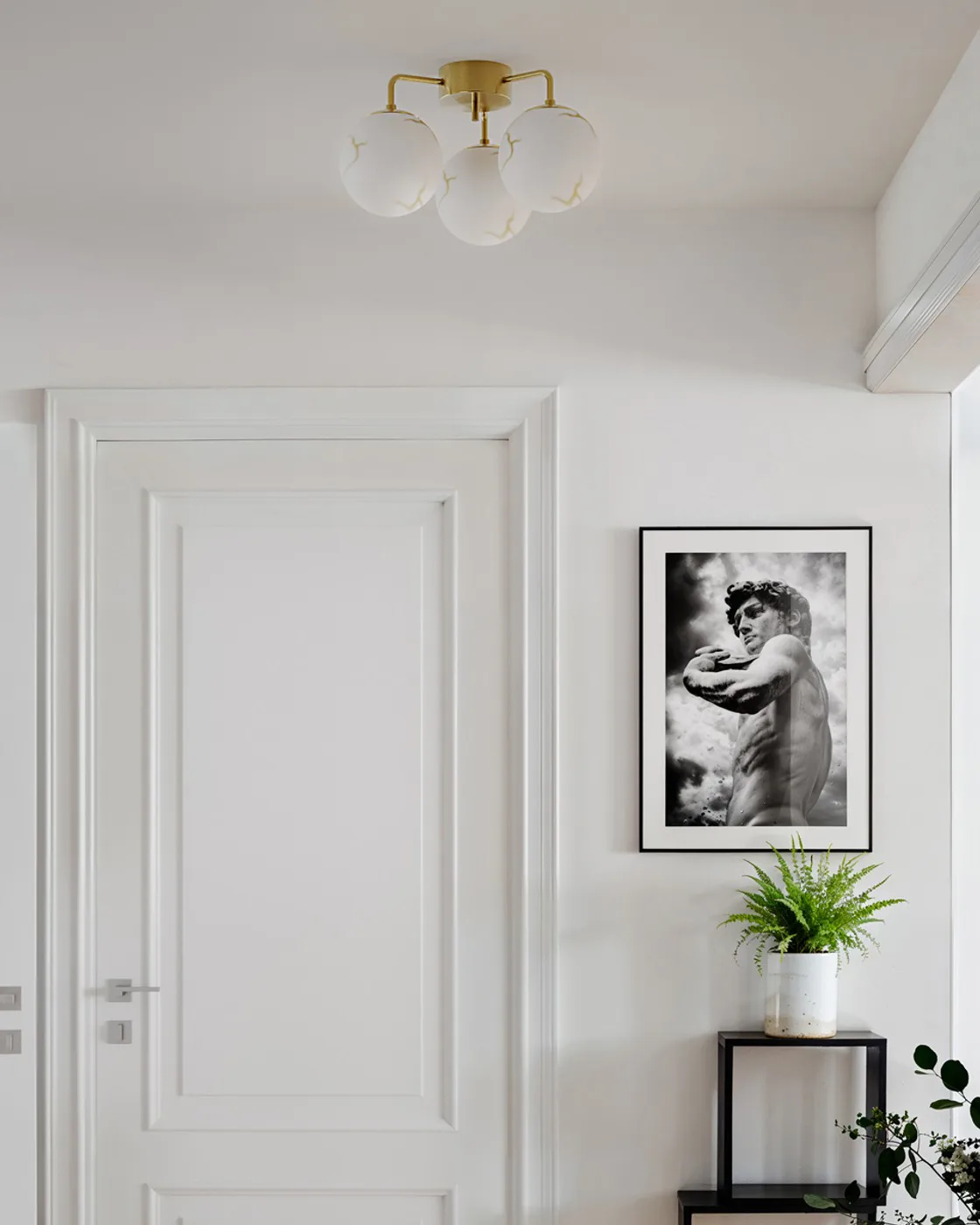 Bellagio plafondi 3-lite, Messinki-valkoinen By Rydéns