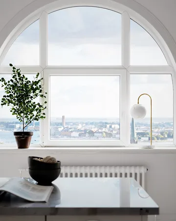 Bellagio pöytälamppu 60 cm - Messinki-valkoinen - By Rydéns