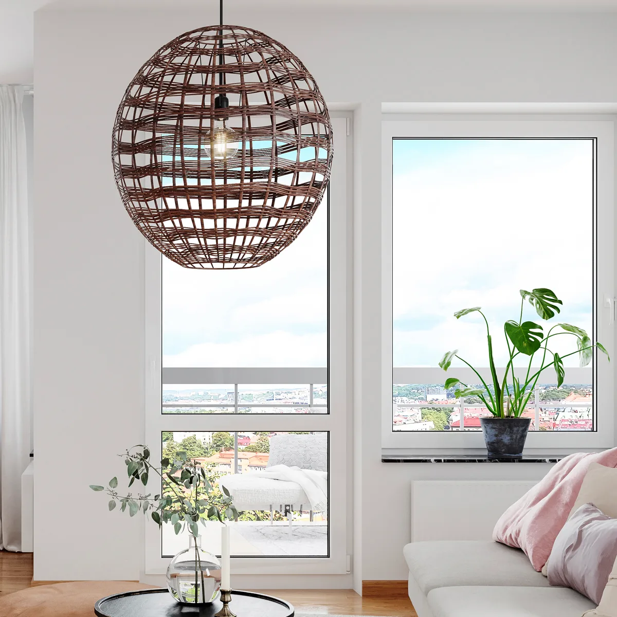 Broom kattovalaisin Ø 60 cm, Kahvi By Rydéns