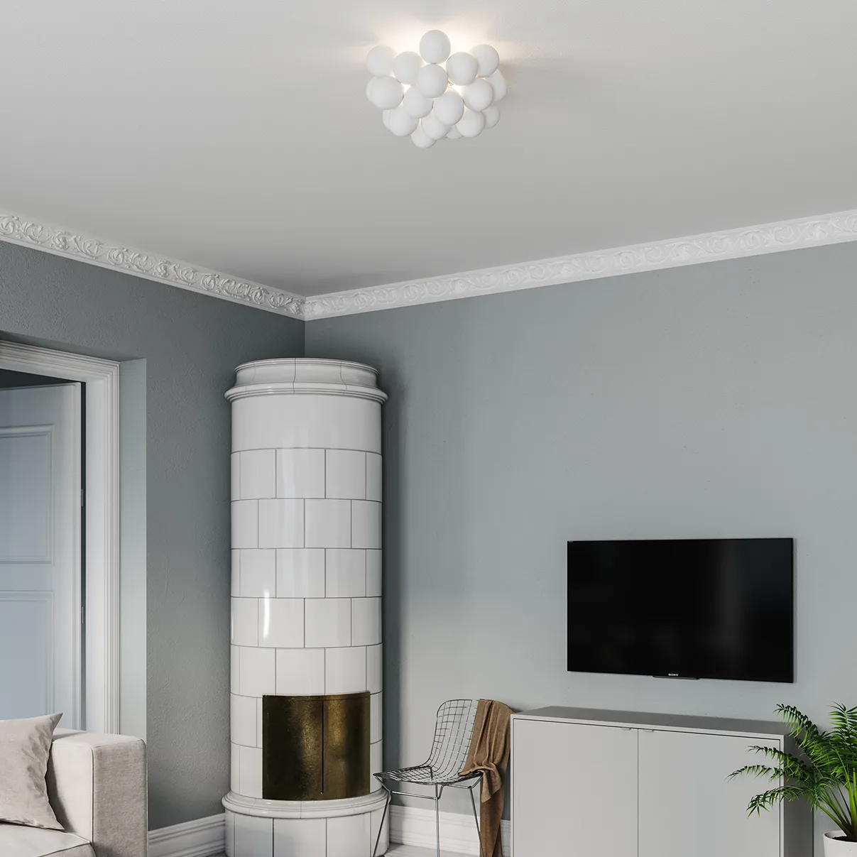 Gross plafondi Ø 50 cm, Mattavalkoinen By Rydéns