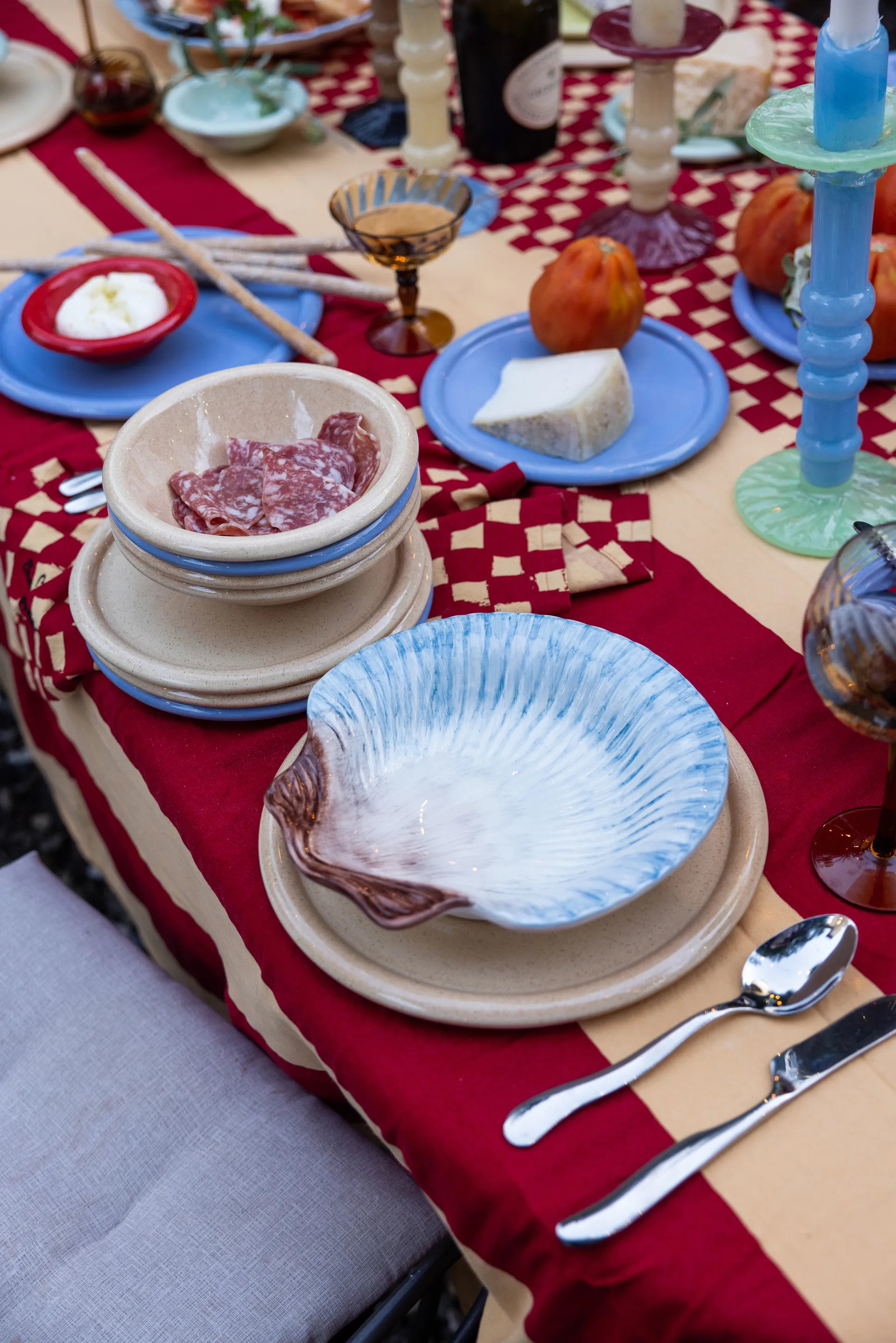 Armona lautanen 23,5x23,5 cm, Vaaleansininen Byon