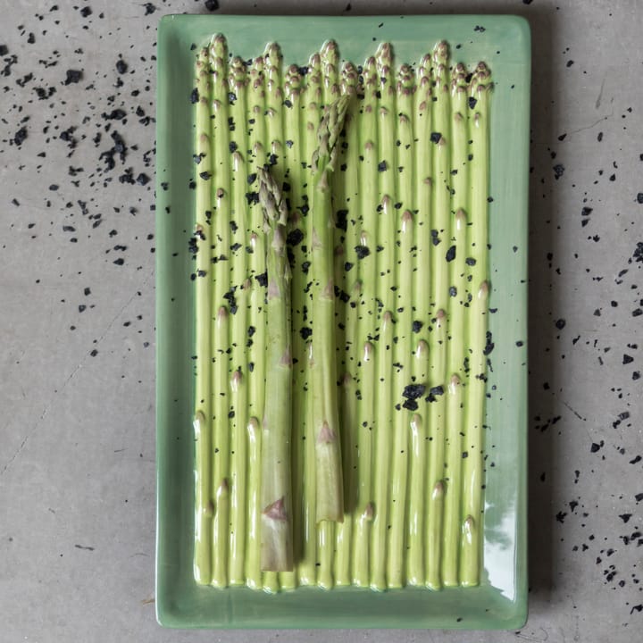 Asparagus lautanen 28 x 17 cm - Vihreä - Byon