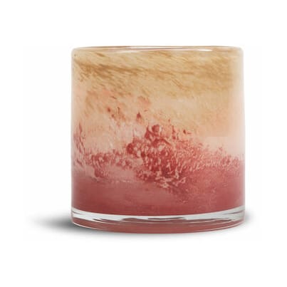 Calore kynttilälyhty XS Ø 10 cm - Vaaleanpunainen-beige-bordeaux - Byon