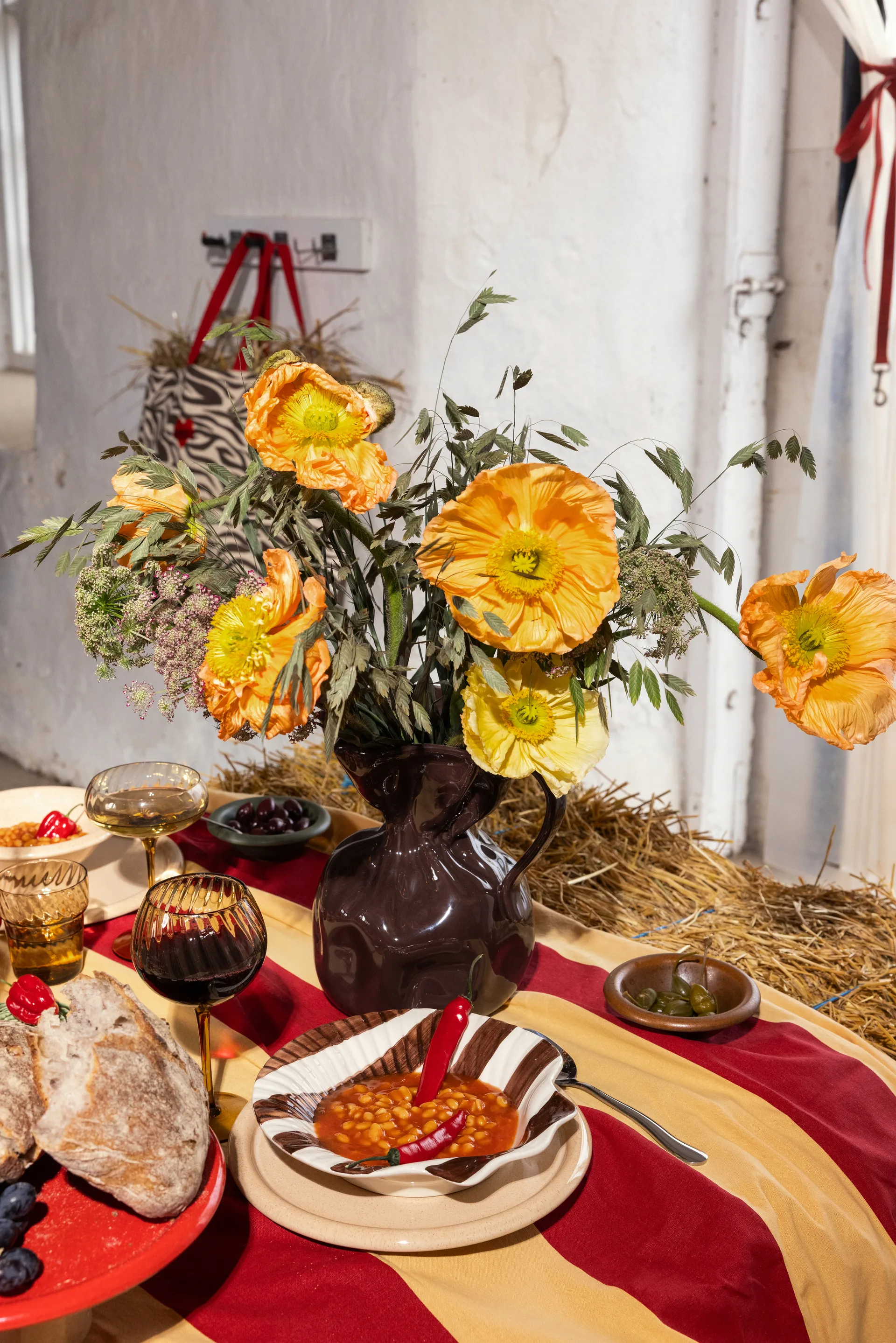 Crumple maljakko, Ruskea Byon