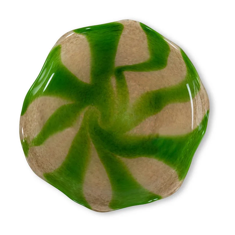 Curve vati green-beige, M Ø 27 cm Byon