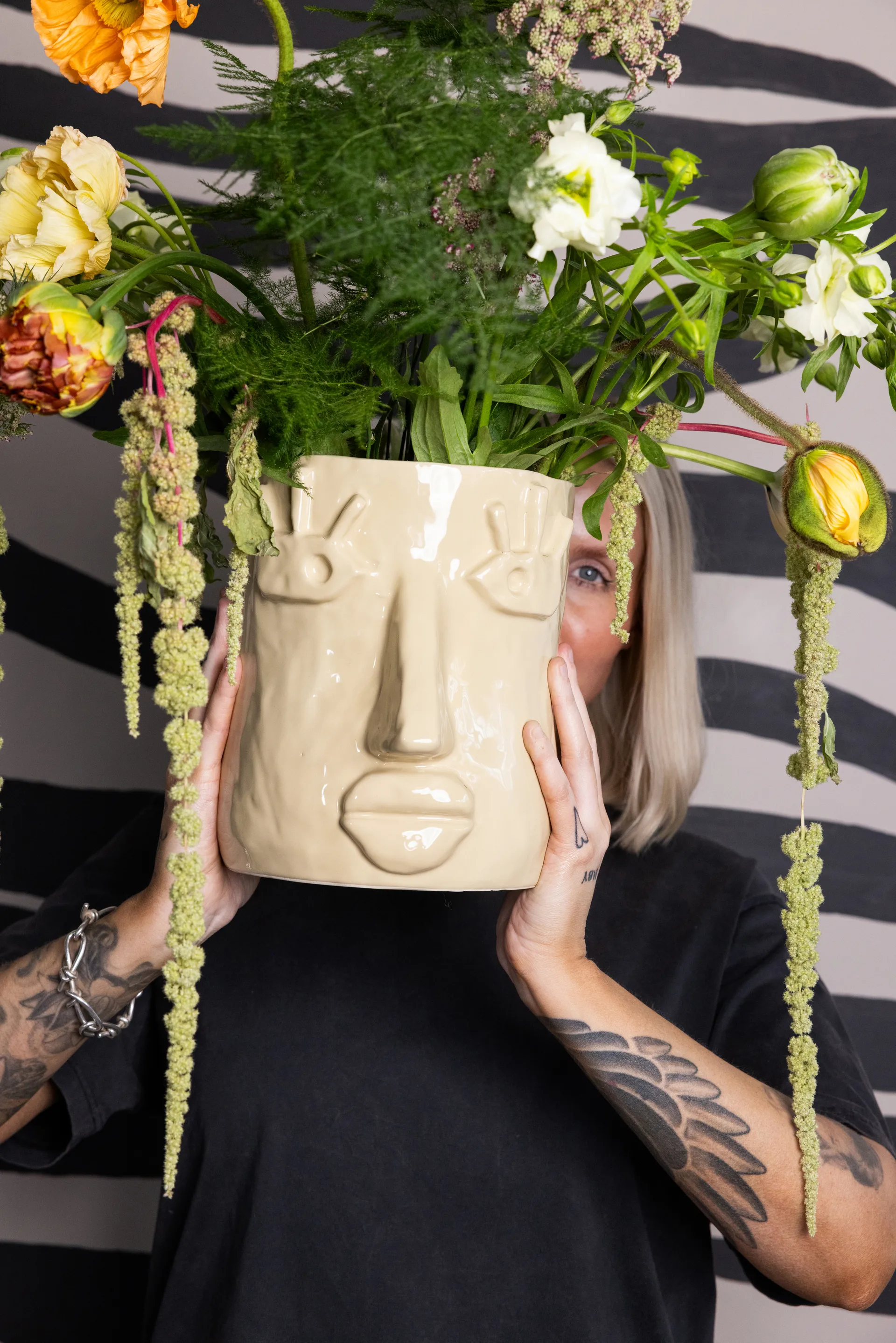 Facy ruukku L 24x19x22 cm, Beige Byon