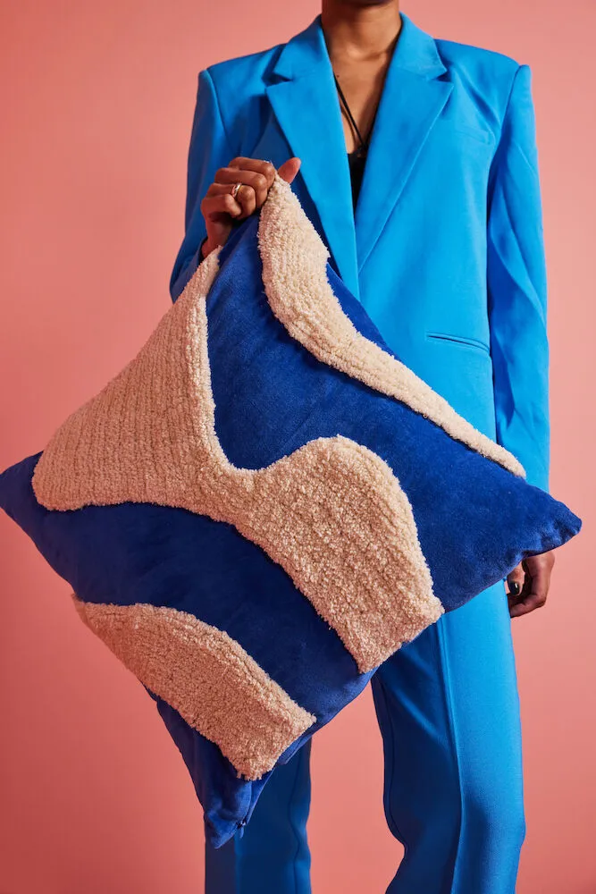 Fluffy tyyny 50 x 50 cm, Blue-beige, 50x50 cm Byon