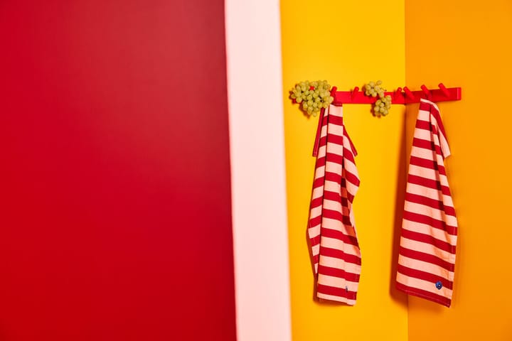 Leya stripe -keittiöpyyhe 50 x 70 cm 2-pakkaus - Punainen-vaaleanpunainen  - Byon