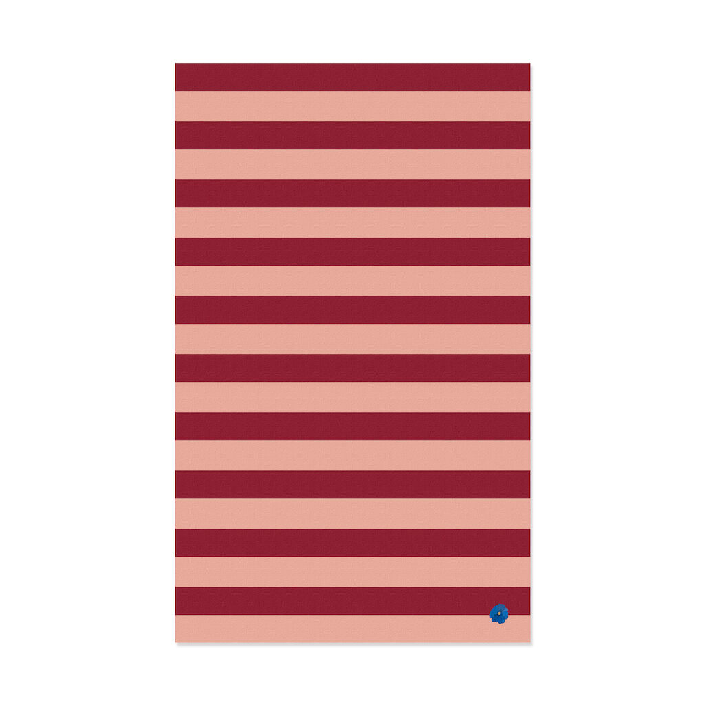 Byon Leya stripe -pyyhe 150 x 250 cm Punainen-vaaleanpunainen