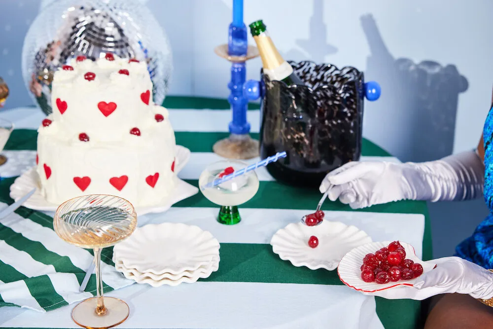 Love keittiöpyyhe 50x70 cm 2-pack, Vihreä-vaaleansininen Byon