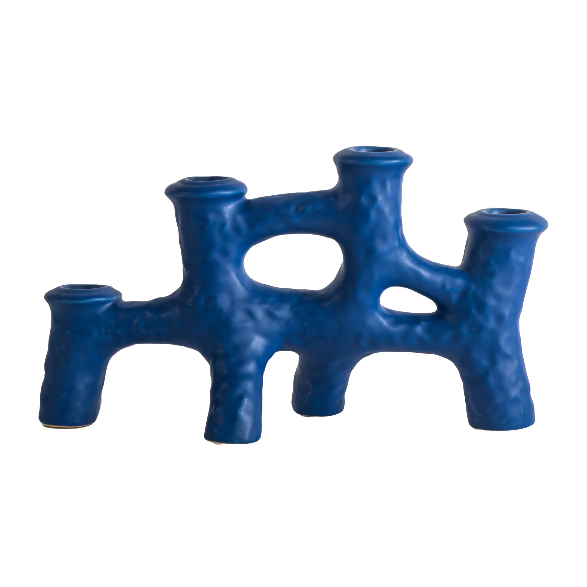 Luca kynttilänjalka 12 x 30 cm, Sininen Byon