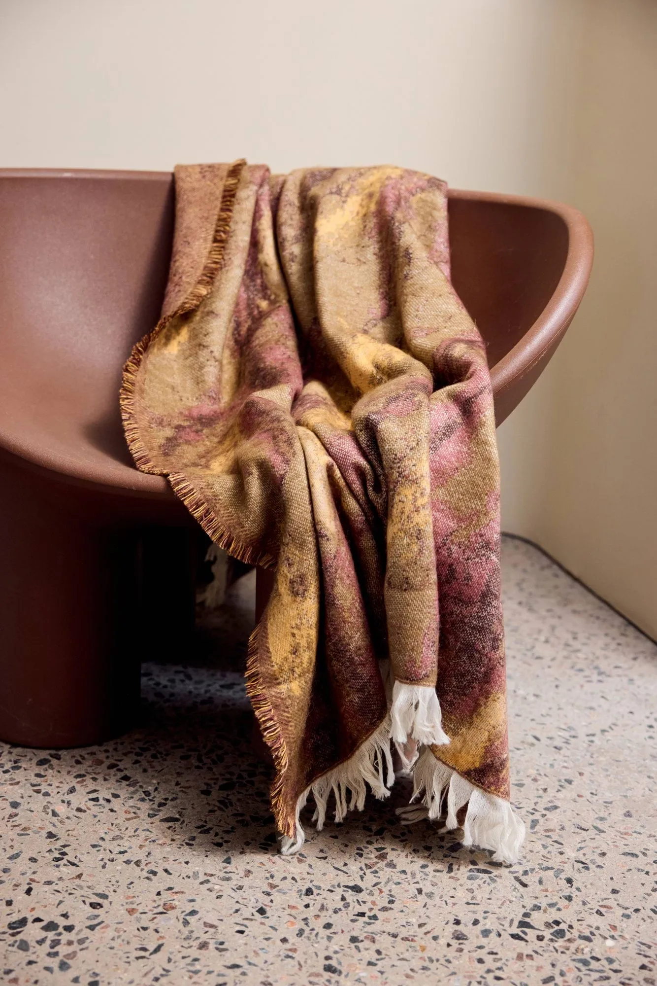 Mavi viltti, Ruskea-beige-viininpunainen, 130x170 cm Byon