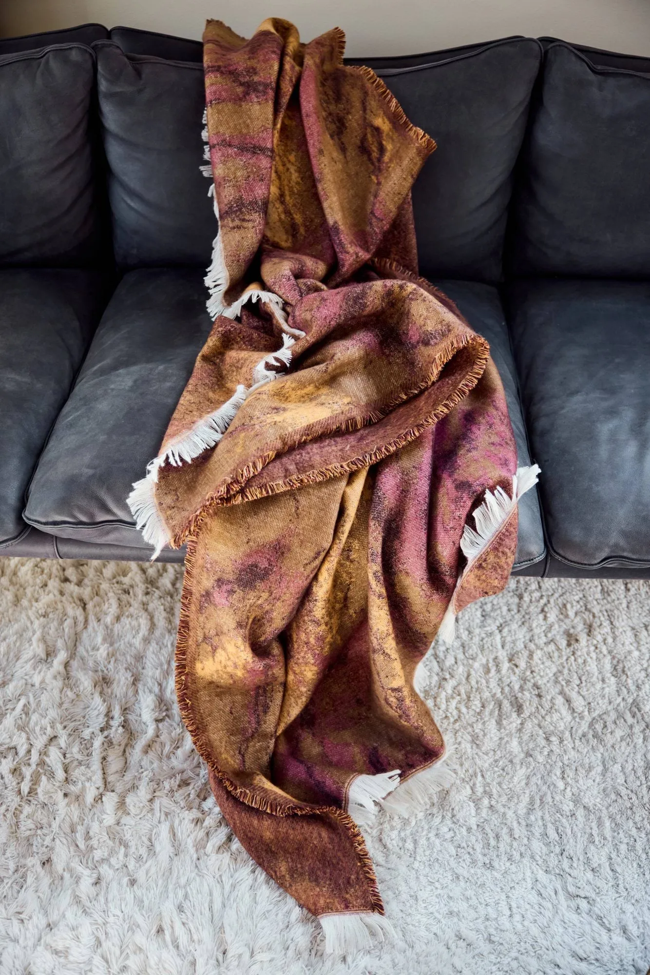 Mavi viltti, Ruskea-beige-viininpunainen, 130x170 cm Byon