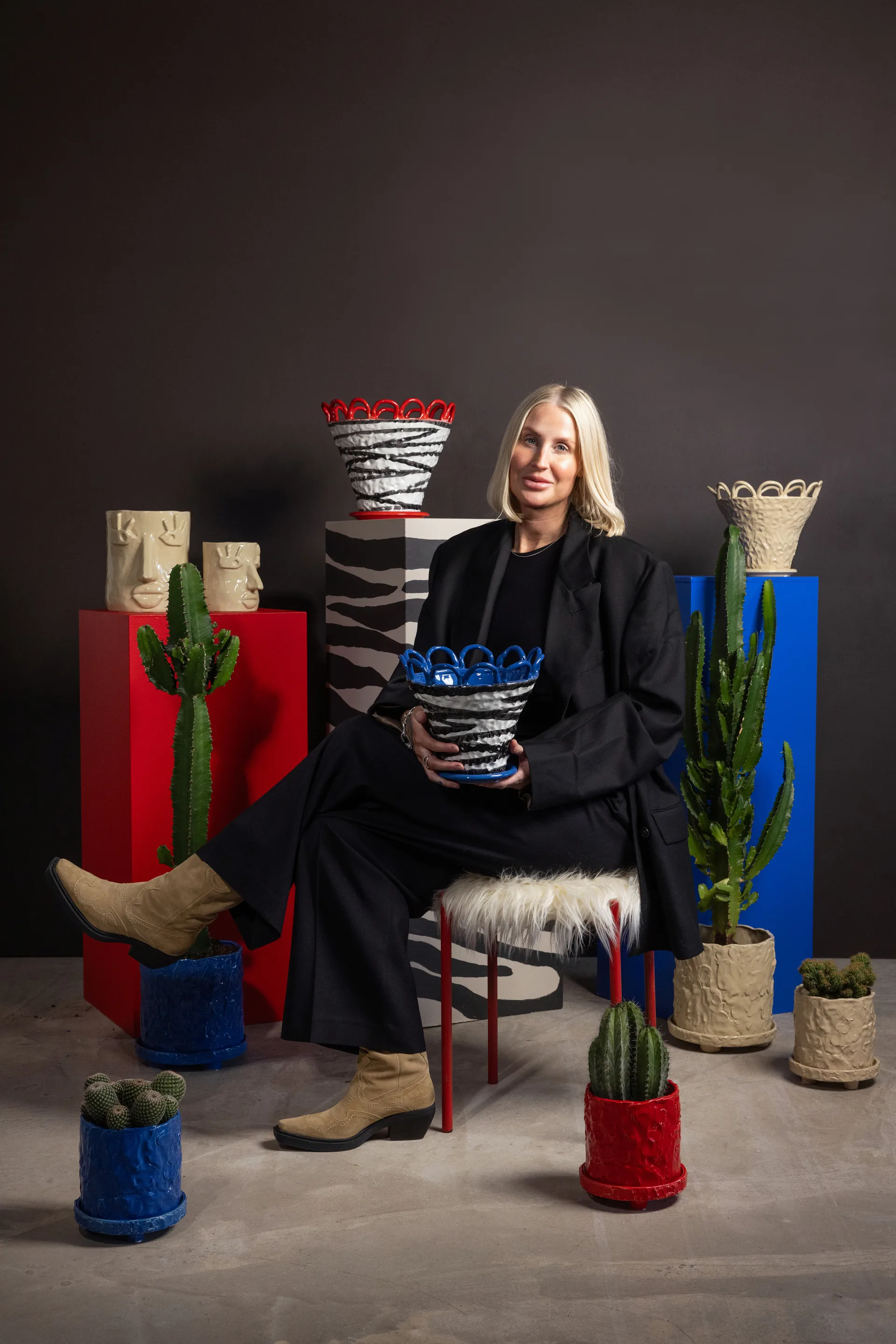 Muddy ruukku S Ø17,5 cm, Punainen Byon