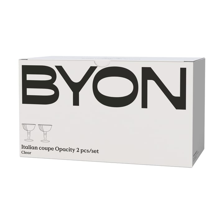 Opacity italialainen samppanjalasi 15 cl 2-pack, Selkeä Byon