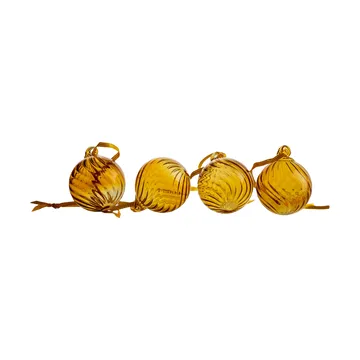Opacity joulupallo XS Ø4 cm 4-pack - Keltainen - Byon