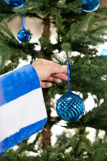 Opacity joulupallo XS Ø4 cm 4-pack - Sininen - Byon