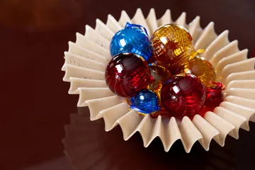 Opacity joulupallo XS Ø4 cm 4-pack - Sininen - Byon