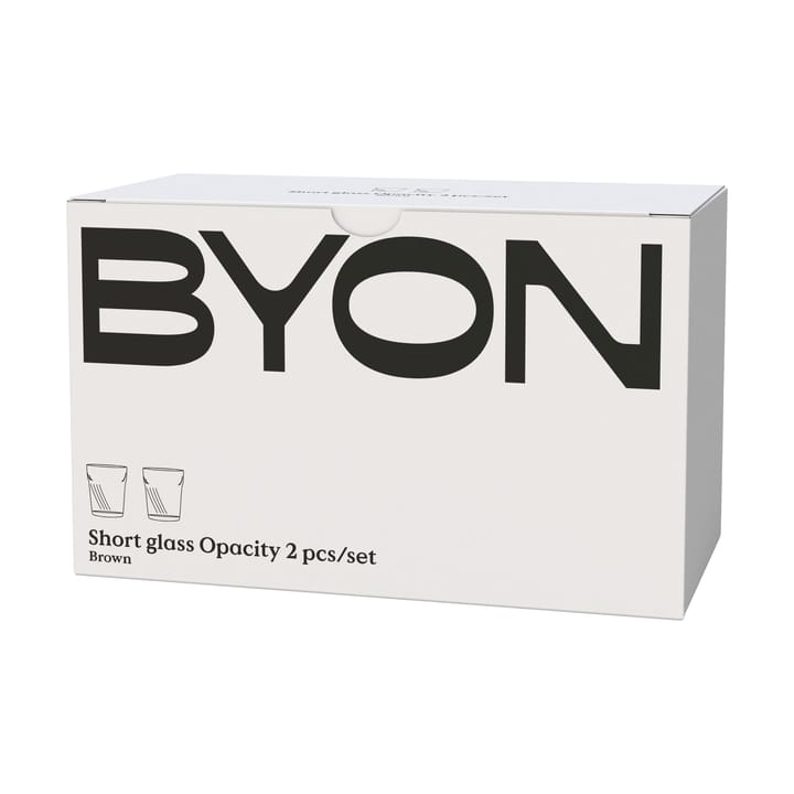 Opacity juomalasi 30 cl 2-pack, Ruskea Byon