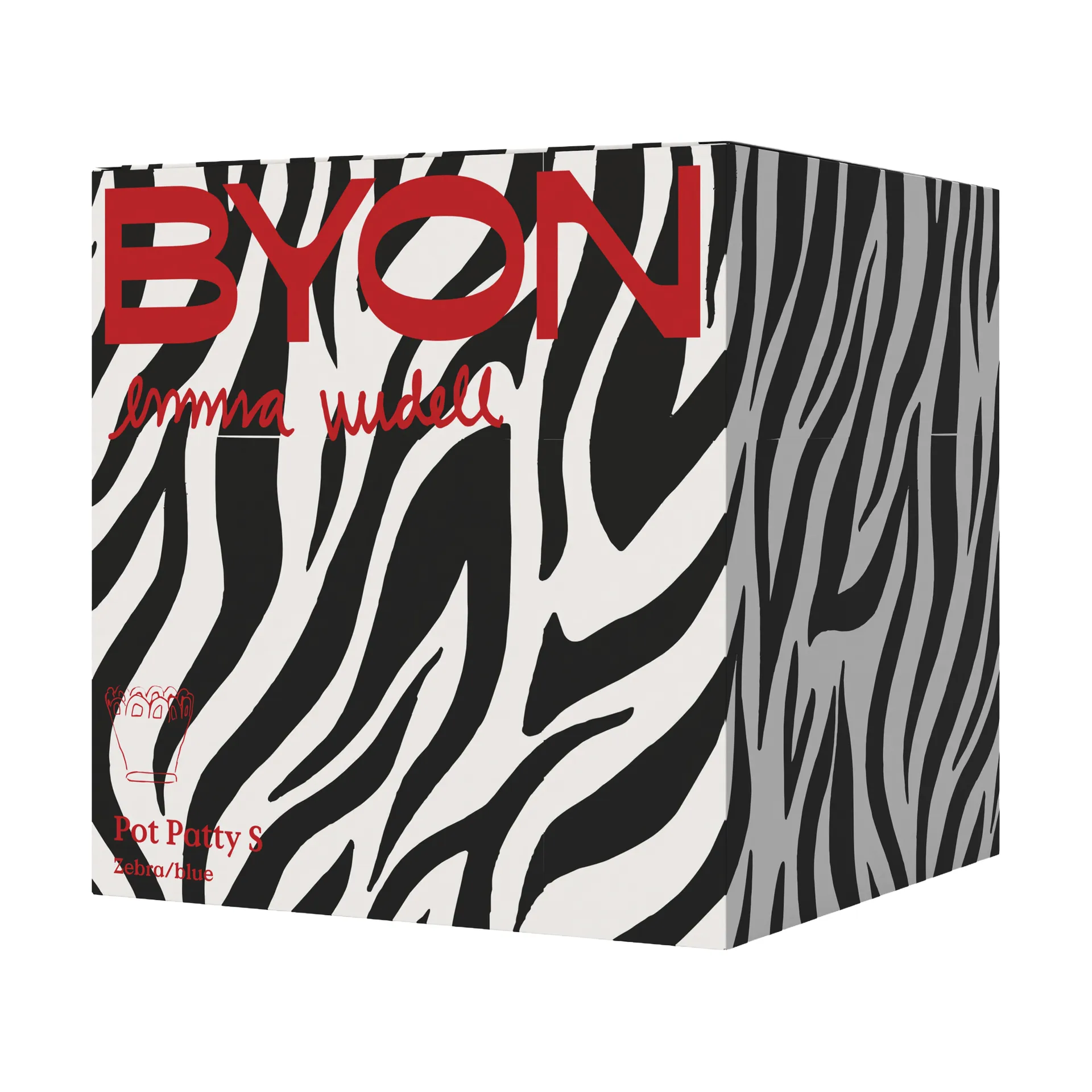 Patty ruukku S Ø25 cm, Zebra-sininen Byon