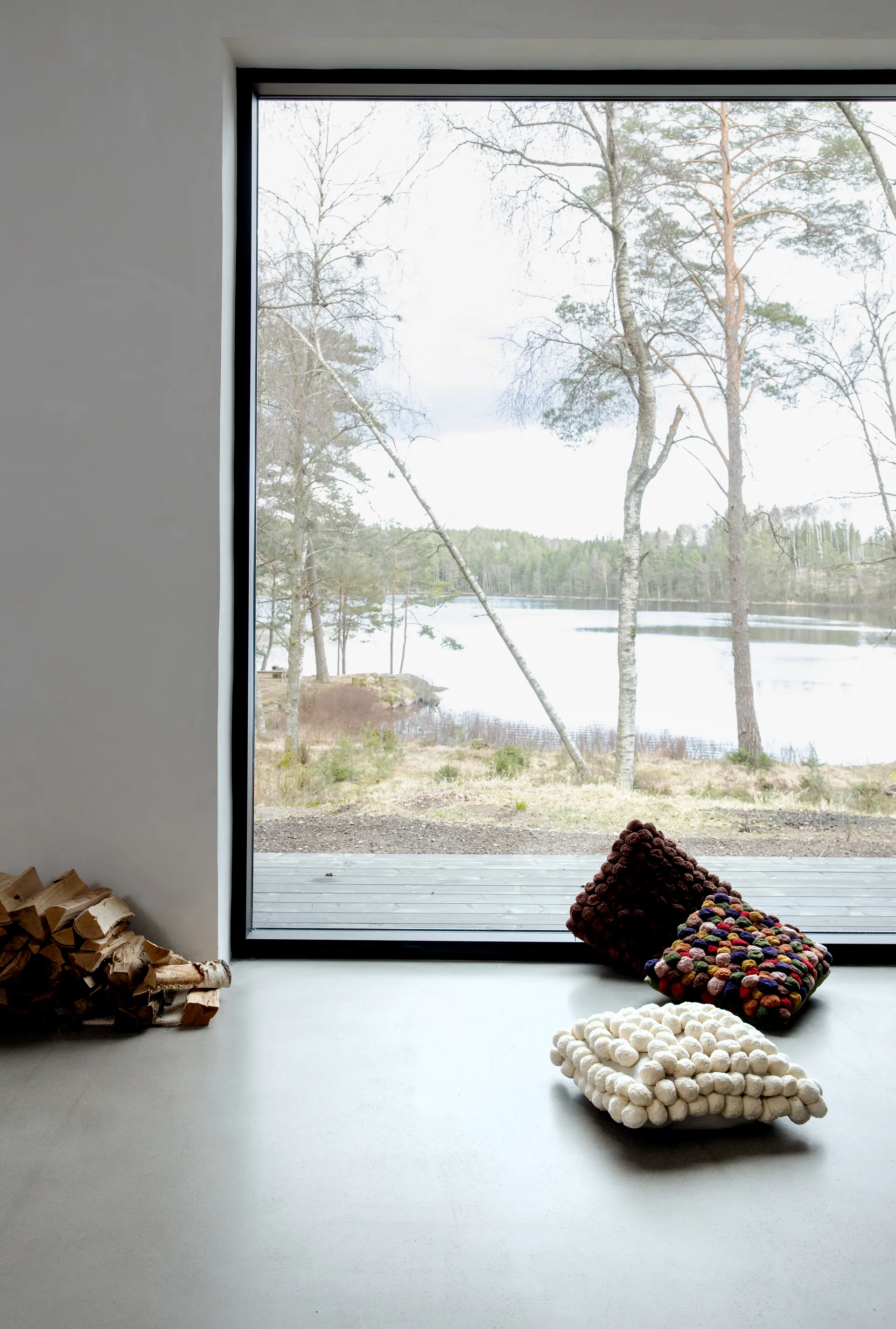 Pom Pom tyyny, 45 x 45 cm, Off white Byon