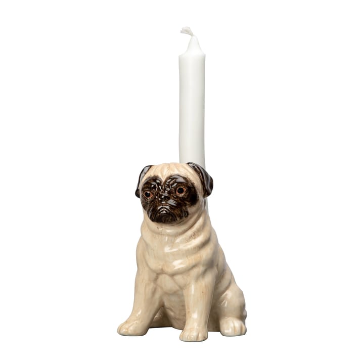 Pug kynttilänjalka 14,5 cm, Beige-brown Byon