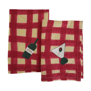 Sera lautasliina 2 kpl - Punainen, 45x45 cm - Byon